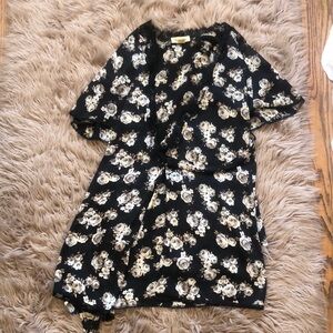 Dior Black and Cream Floral Lace Kimono